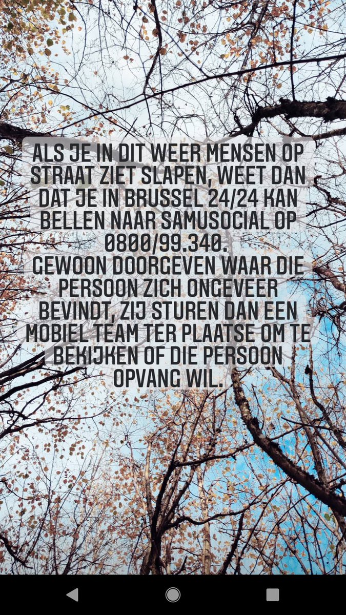 Effe van de Instagram van een vriendin (die zelf hulpverlener is) gehaald. Over daklozen in Brussel