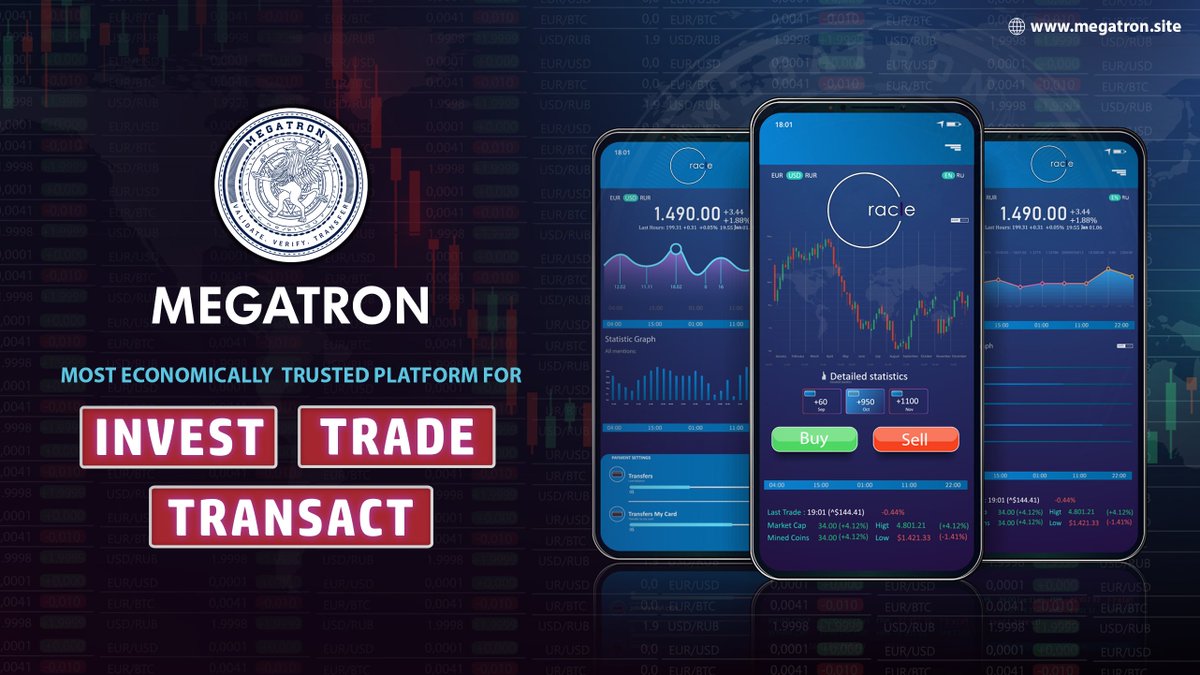 MegaTron - Invest, Trade &amp; Transact!

Website - megatron.site

#MegaTron #Bitcoin #Dogecoin #Tron #Cryptocurrency