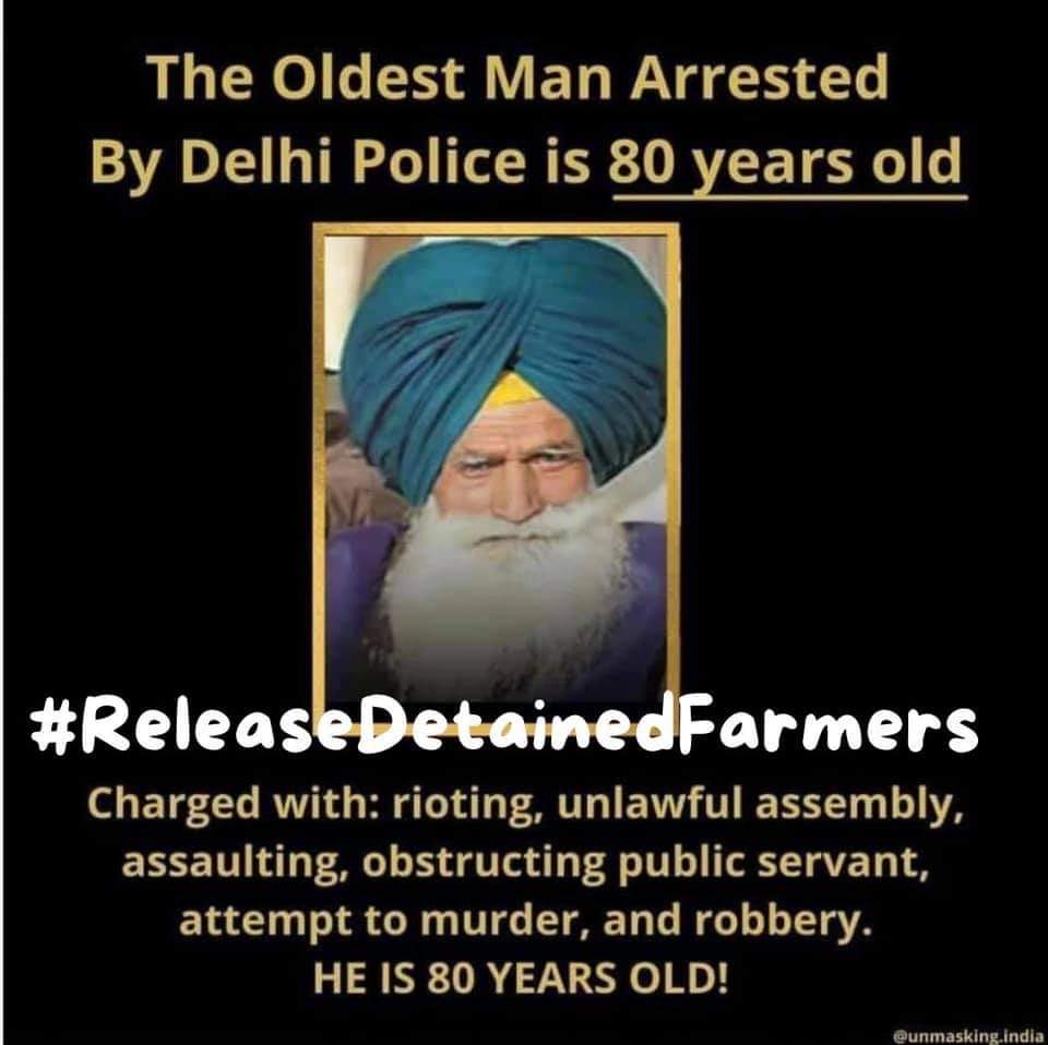 SandhuRavinderS's tweet photo. #ReleaseDetainedFarmers 
#ReleaseNodeepKaur https://t.co/4oPc4bH3hG