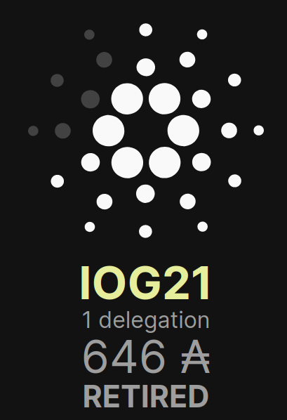 21) Retired  #Stakepools ThreadPool: IOG21Stake: ₳646 (a weekend snowboarding?)Stakers: 1You are not earning any rewards  #Staking to RETIRED POOLS. Re-delegate elsewhere to earn rewards again.Many great pools to choose from!Retweet for exposure . . . #Cardano  #ADA