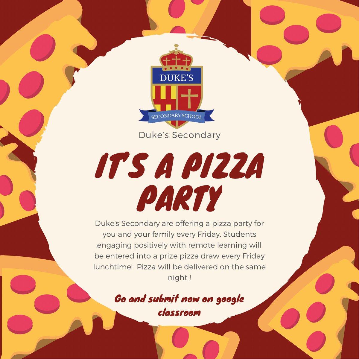 NCEAScience's tweet photo. Fancy treating your whole family to takeaway tea on Friday? Get submitting your work into Google Classroom to achieve ClassCharts points. Enough points will get you entered into the prize draw for a Friday feast!! #getinvolved #willworkforpizza 🍕 https://t.co/nReyHMHaXU