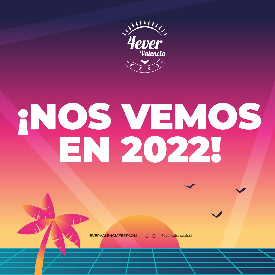 ⚡️ COMUNICADO OFICIAL ⚡️
Estimados 4evers, tenemos un comunicado oficial disponible en nuestra Web: 4evervalenciafest.com
¡Nos vemos en 2022!