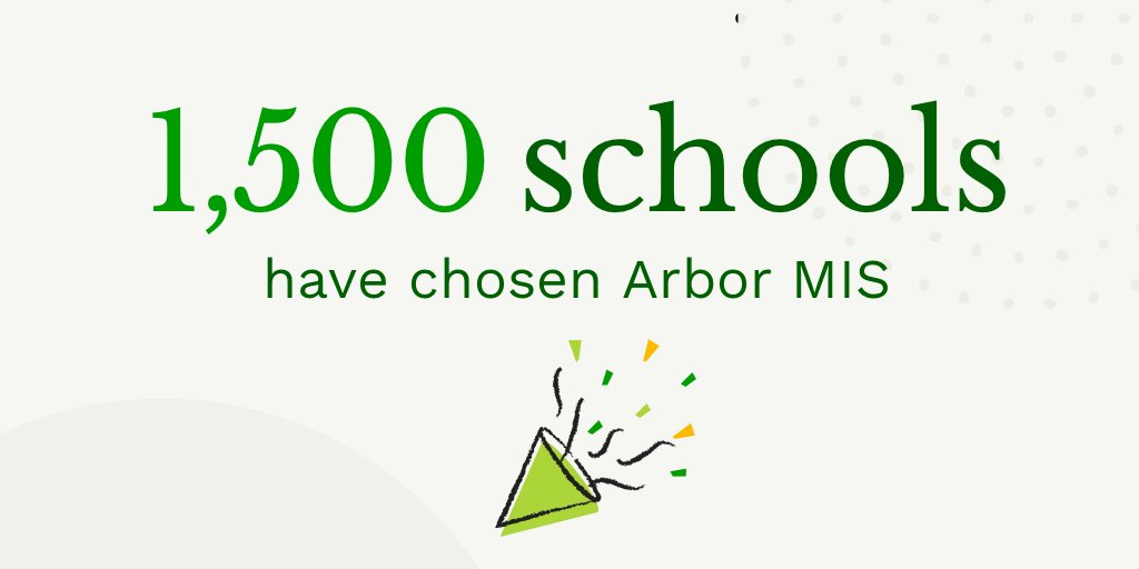 ArborEdu's tweet photo. It’s official! 1,500 schools have chosen Arbor MIS to transform the way they work for the better
Last year, more schools switched to Arbor than to any other MIS provider
We’re celebrating over the next few days with stories from our schools, MATs and partners!
#ArborCommunity https://t.co/ju9f7gAZN8