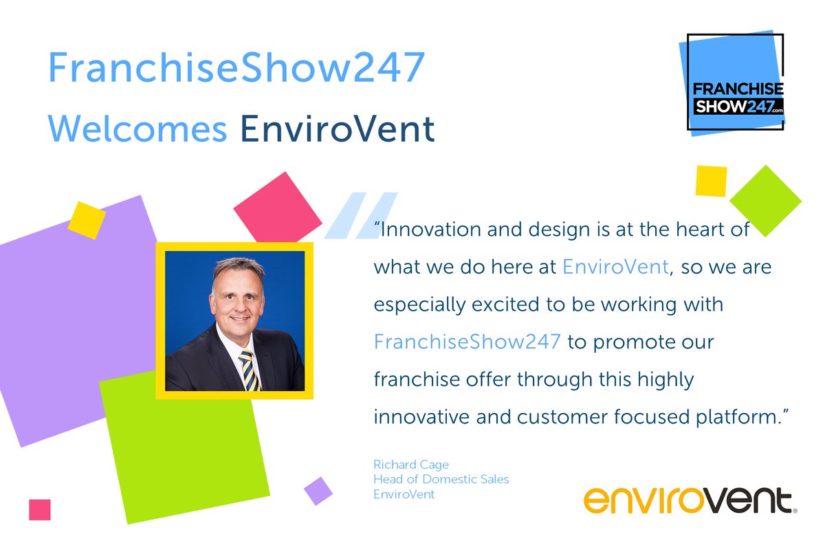 franchise_247's tweet photo. #FranchiseShow247 are proud to announce that @envirovent has joined our virtual community. They will be joining us on the Cleaning floor very soon! #FranchiseOpportunities https://t.co/ekaWl2yxjz
