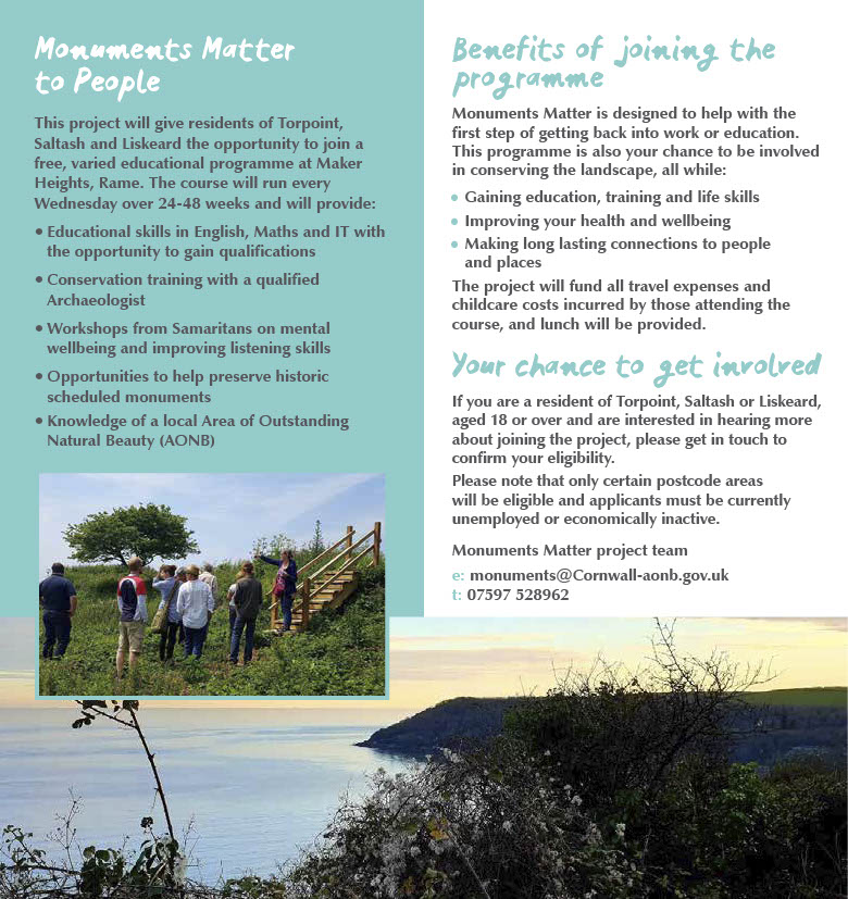 Cornwall_NL's tweet photo. This #monumentsmonday we're talking about #MakerHeights, where in March we will be running a free volunteer development programme for unemployed individuals from Liskeard, Torpoint and Saltash. Get in touch to register your place now!
@CornwallClld
@HeritageFundL_S https://t.co/9W5dQqmOGi