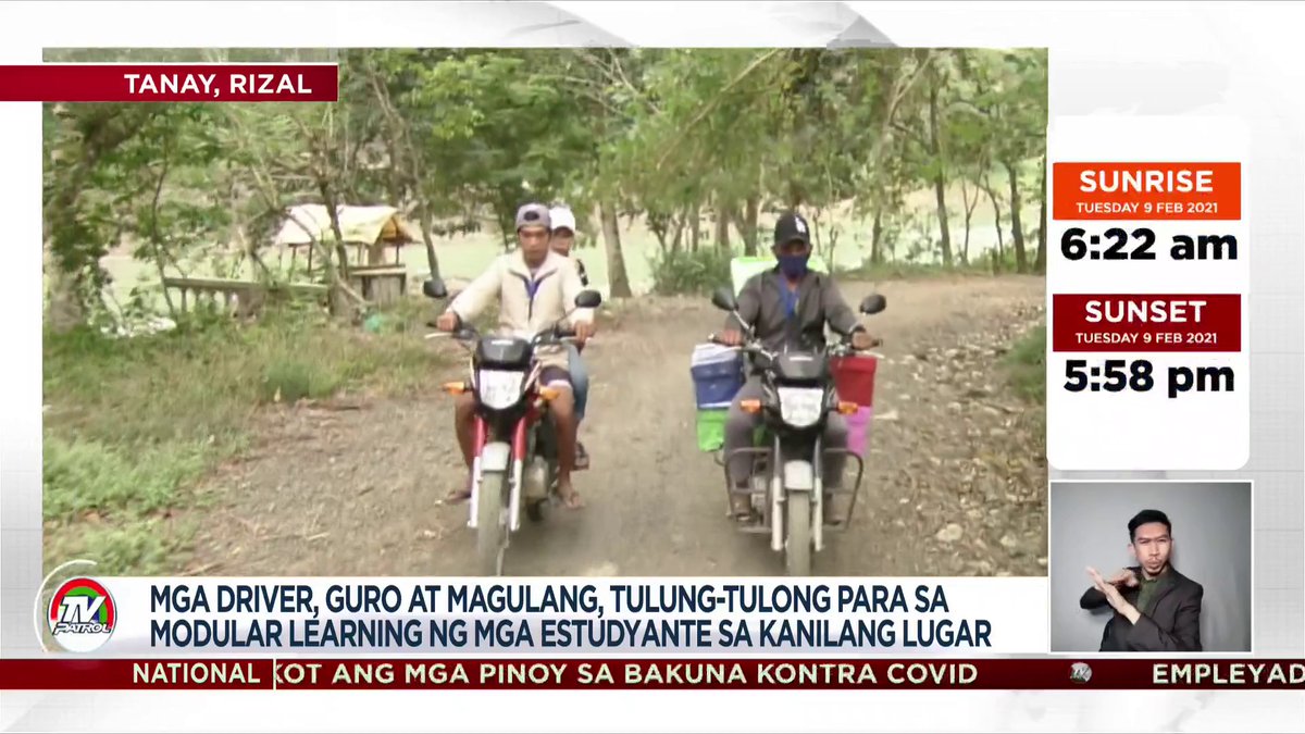 #TVPatrolLive Tulong-tulong ang mga driver, guro, at magulang para maitawid ang modular learning sa Rizal. #TulongtulongSaPagAhon | <a href="/Bernadette_ABS/">Bernadette Sembrano</a>