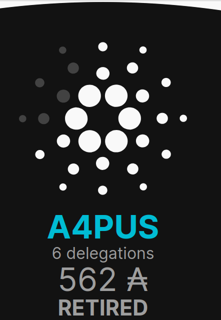 22) Retired  #Stakepools ThreadPool: A4PUSStake: ₳562 (h/a balloon ride?)Stakers: 6You are not earning any rewards  #Staking to RETIRED POOLS. Re-delegate elsewhere to earn rewards again.Many great pools to choose from!Retweet for exposure . . . #Cardano  #ADA  $ADA