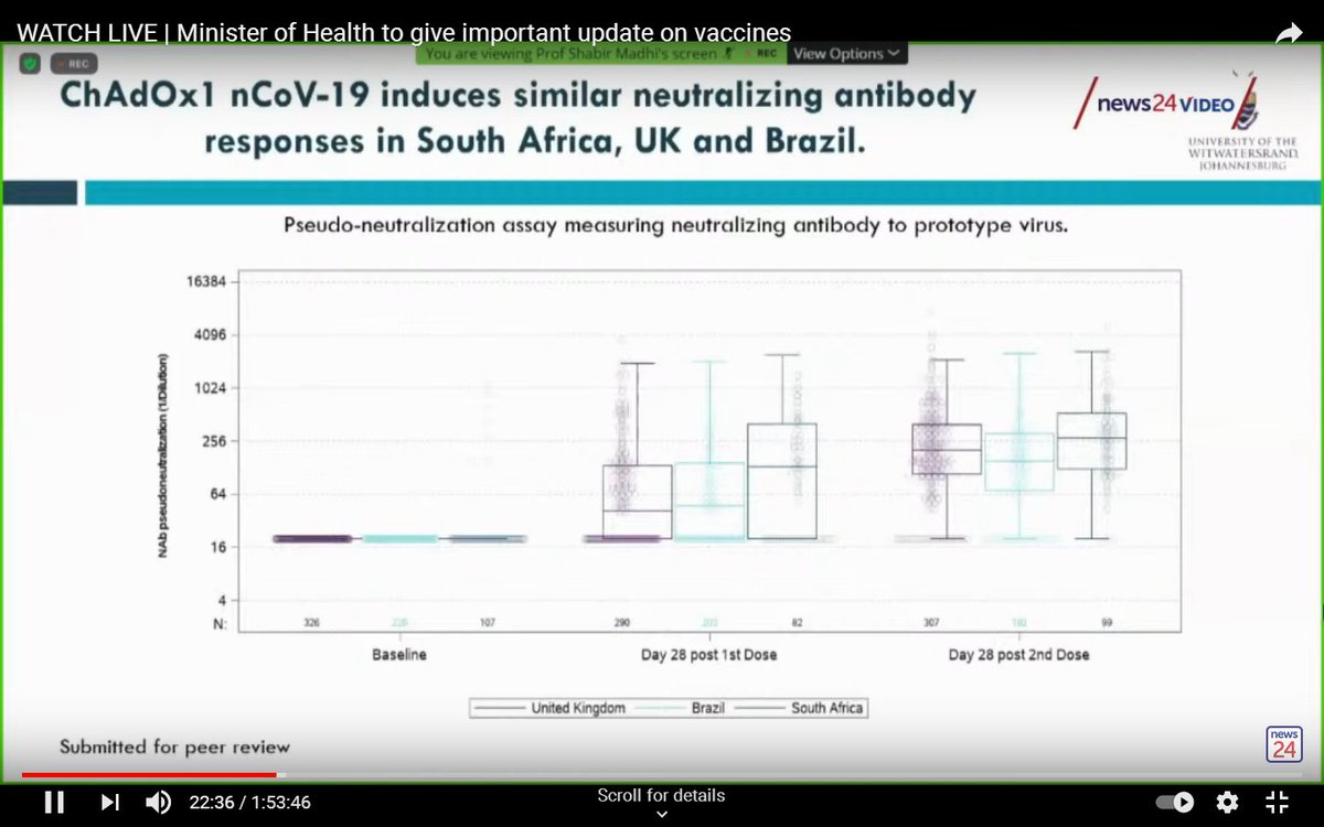 The vaccine produced a good immune response in South African participants, which was comparable to people receiving the vaccine in the UK and Brazil.
