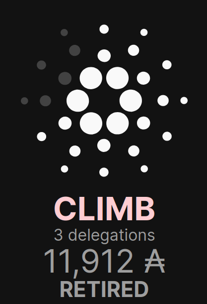 23) Retired  #Stakepools ThreadPool: CLIMBStake: ₳12k (women only climb holi)Stakers: 3You are not earning any rewards  #Staking to RETIRED POOLS. Re-delegate elsewhere to earn rewards again.Many great pools to choose from!Retweet for exposure . . . #Cardano  #ADA  $ADA