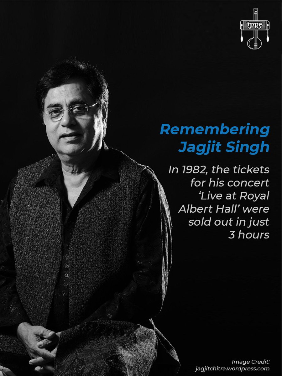 IPRSmusic's tweet image. Remembering the legendary ‘King of Ghazals’, Jagjit Singh on his birth anniversary. 

#iprsmusic #jagjitsingh #jagjitsinghghazals #legendary #kingofghazal