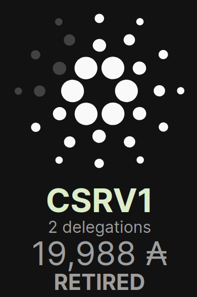26) Retired  #Stakepools ThreadPool: CSRV1Stake: ₳20kStakers: 2You are not earning any rewards  #Staking to RETIRED POOLS. Re-delegate elsewhere to earn rewards again.Many great pools to choose from!Retweet for exposure . . . #Cardano  #ADA  $ADA