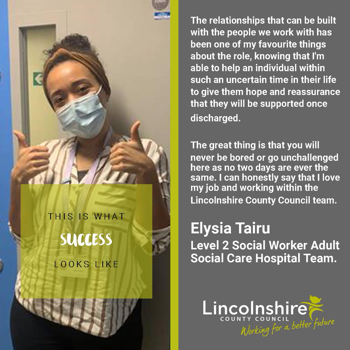 Come and join Elysia in our Adult Social Care Hospital Team. We are recruiting for Lead Practitioners and Social Workers now! qoo.ly/3ambpj #socialworkrecruitment #lincsccjobs #lincolnshire #recruiting #recruitment #Lincoln #Grantham #LCC #Boston #Peterborough