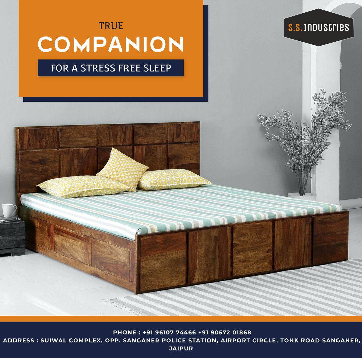 ssindjaipur's tweet photo. True companion for a stress free sleep &amp; a perfect storage solution   
For the unorganized belongings.
.
.
.
Visit us - https://t.co/Kz0iqA8YOP

#wood #Doublebed #interiordesign #jaipur #industrialproducts #luxuryfurniture  #interior #furnituredesign #decoration #livingroom https://t.co/iwNc9wl2I0