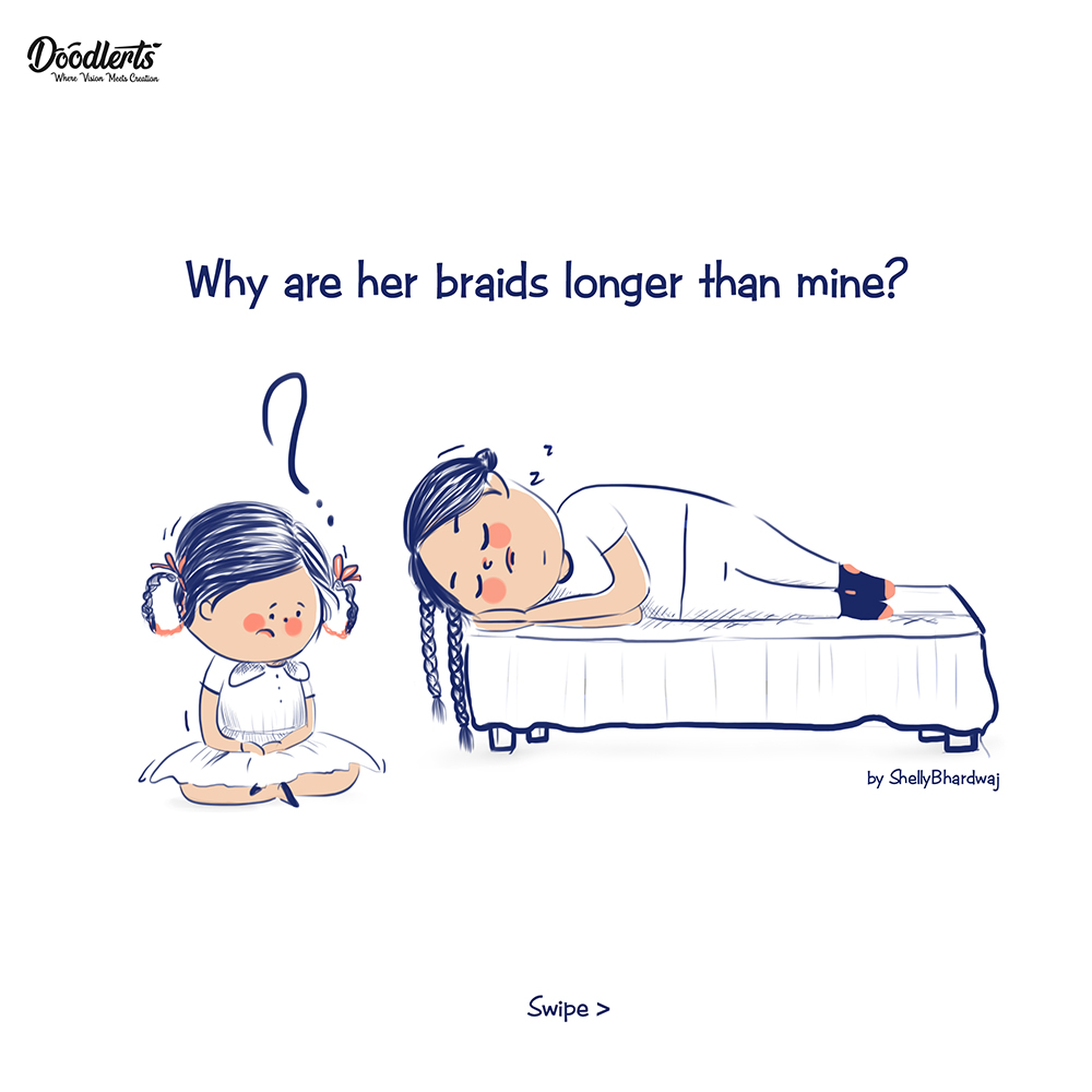 doodlerts's tweet photo. another childhood memory 🤭❤️ #day6
.
.
follow me on insta/fb @doodlerts 
.
.
#doodlerts #doodlertsbyshellybhardwaj #comicseries #comic #illustration #sisterslove #childhood #childhoodmemory #memories💕 #love #sisters #comicart #relationshipmeme #couplecomics #explorepage https://t.co/udiNd1Ek91