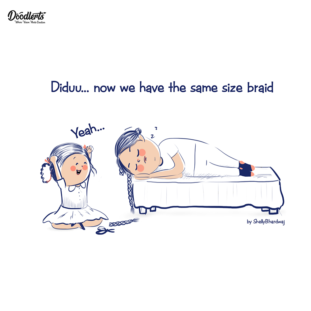 doodlerts's tweet photo. another childhood memory 🤭❤️ #day6
.
.
follow me on insta/fb @doodlerts 
.
.
#doodlerts #doodlertsbyshellybhardwaj #comicseries #comic #illustration #sisterslove #childhood #childhoodmemory #memories💕 #love #sisters #comicart #relationshipmeme #couplecomics #explorepage https://t.co/udiNd1Ek91