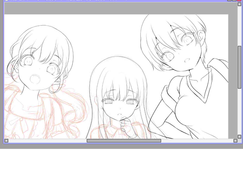 懐かしい子たち描いてる。わかるかな? 