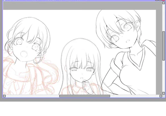 懐かしい子たち描いてる。わかるかな? 