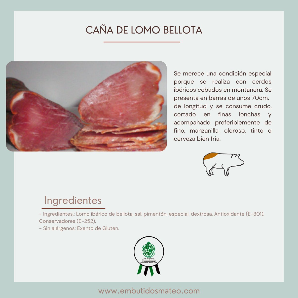 EmbutidosMateo's tweet photo. Es uno de los embutidos más nobles del cerdo y uno de los preferidos por los amantes de los ibéricos. https://t.co/NVgX3lUCi3