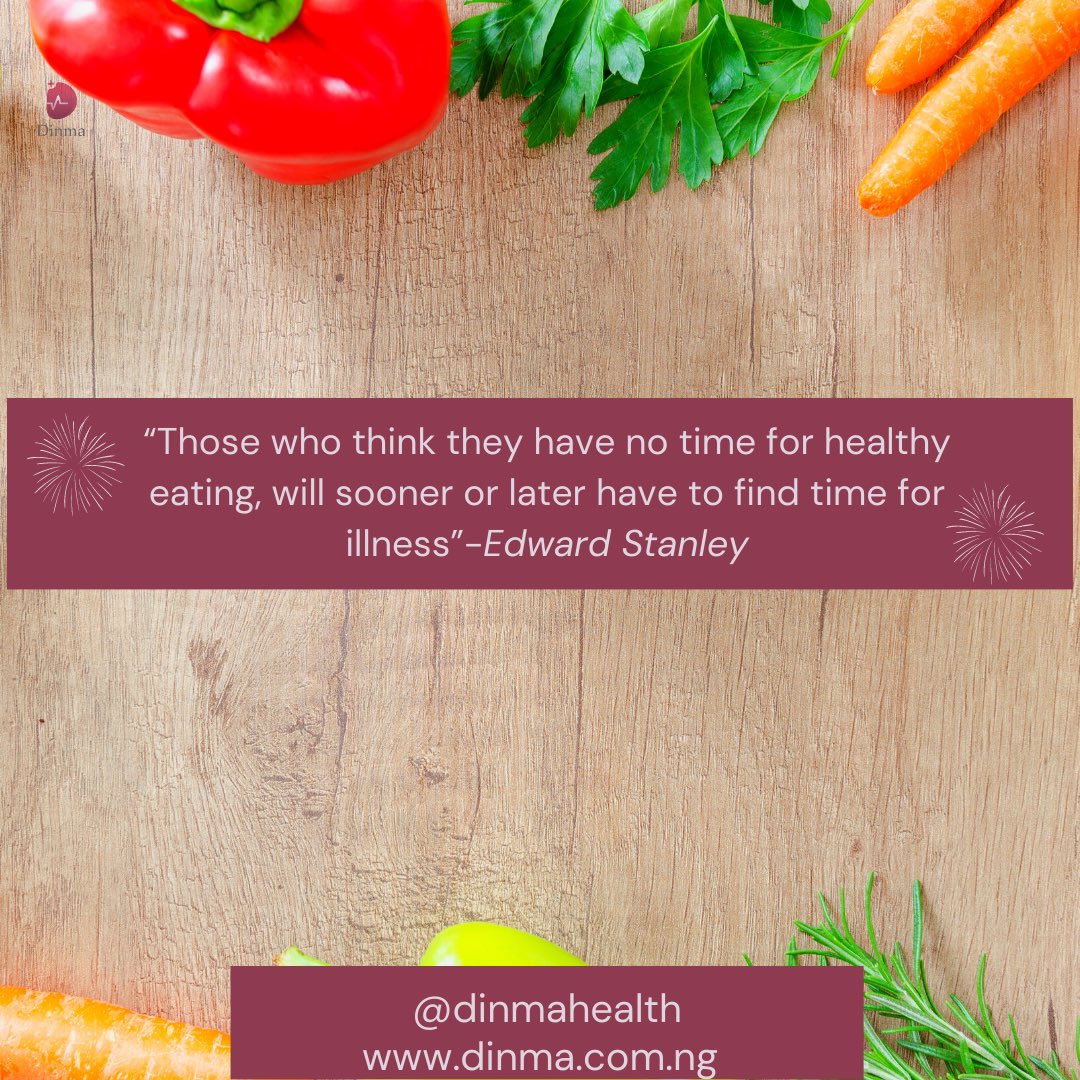 dinmahealth's tweet image. Irrespective of how busy the week might be, this is a gentle reminder from Yours Truly @dinmahealth “Dont sideline #healthyfeeding for work and be sure to have the best 🌟 week ever👍”
#dinmahealth #healthcare #healthylifestyle #healthyliving #telehealth #telemedicine #nutrition