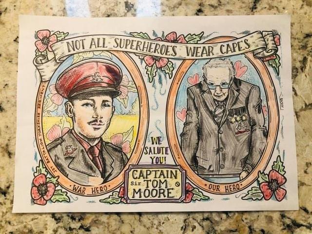 winterfoldhs's tweet photo. Isemay (Year 1) has completed a lovely picture of @captaintommoore. She started the picture in her Art class on and finished it over the weekend. They were practicing shading. Well done - it looks superb! #WinterfoldYear1 #WinterfoldArt #WinterfoldAtHome #WinterfoldOnlineLearning https://t.co/EhZ0vLOaOa