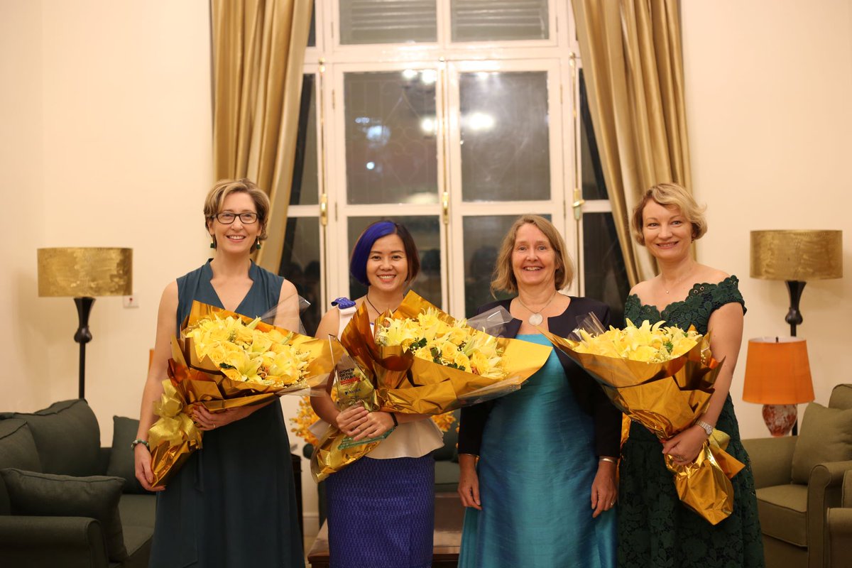 ukincambodia's tweet photo. H.E @tsredshaw was delighted to host the Women of Achievement Awards Night Reception and to present awards to three amazing women of achievement on 29 January. Huge congratulations to @SotheavyAt, Dr. Una Macarthy-Fakhry and Natalja Rodionova. https://t.co/n8ftbs11F2