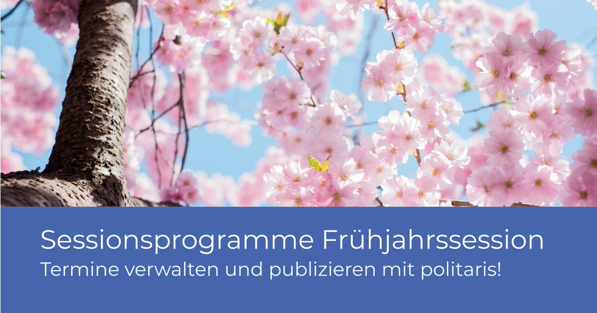 📅 Die Programme der Frühjahrs- und Sondersession von <a href="/ParlCH/">Parl CH</a> sind verfügbar. Spielend leicht Termine verwalten und im eigenen Layout publizieren, dank der #politmonitoring-App von politaris.
👉 Jetzt unverbindliche Zoom-Präsentation anfragen