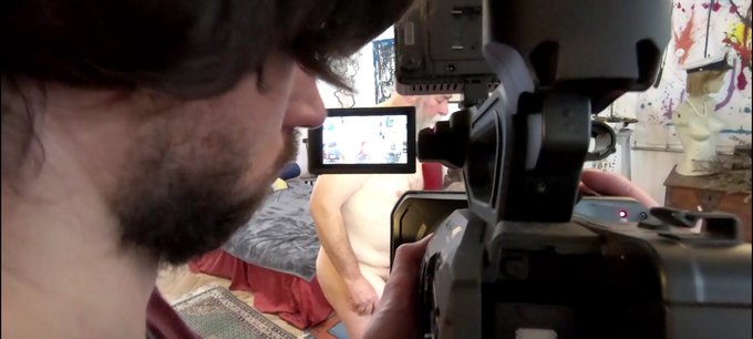 On set directing my scene with the beautiful Andrea and my great cameraman Pavel. My co-producer Ivan<a href="/tag/oldandyoung"class="tags"><span>#oldandyoung</span></a><a href="/tag/pavelterrier"class="tags"><span>#pavelterrier</span></a><a href="/tag/pavelfaun"class="tags"><span>#pavelfaun</span></a><a href="/tag/grandp"class="tags"><span>#grandp</span></a>