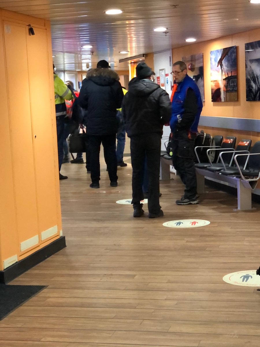 Beta305's tweet photo. @StenaLineLV @StenaLine People are boarding with no masks and not abiding the distance rules. Please do something about this for travelers who do not feel safe in your ferries! Ferry Travemunde-Liepāja https://t.co/dIMcZwAH9t