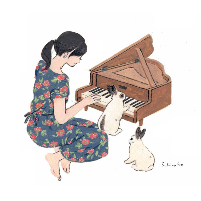 「黒髪 ピアノ」のTwitter画像/イラスト(古い順)