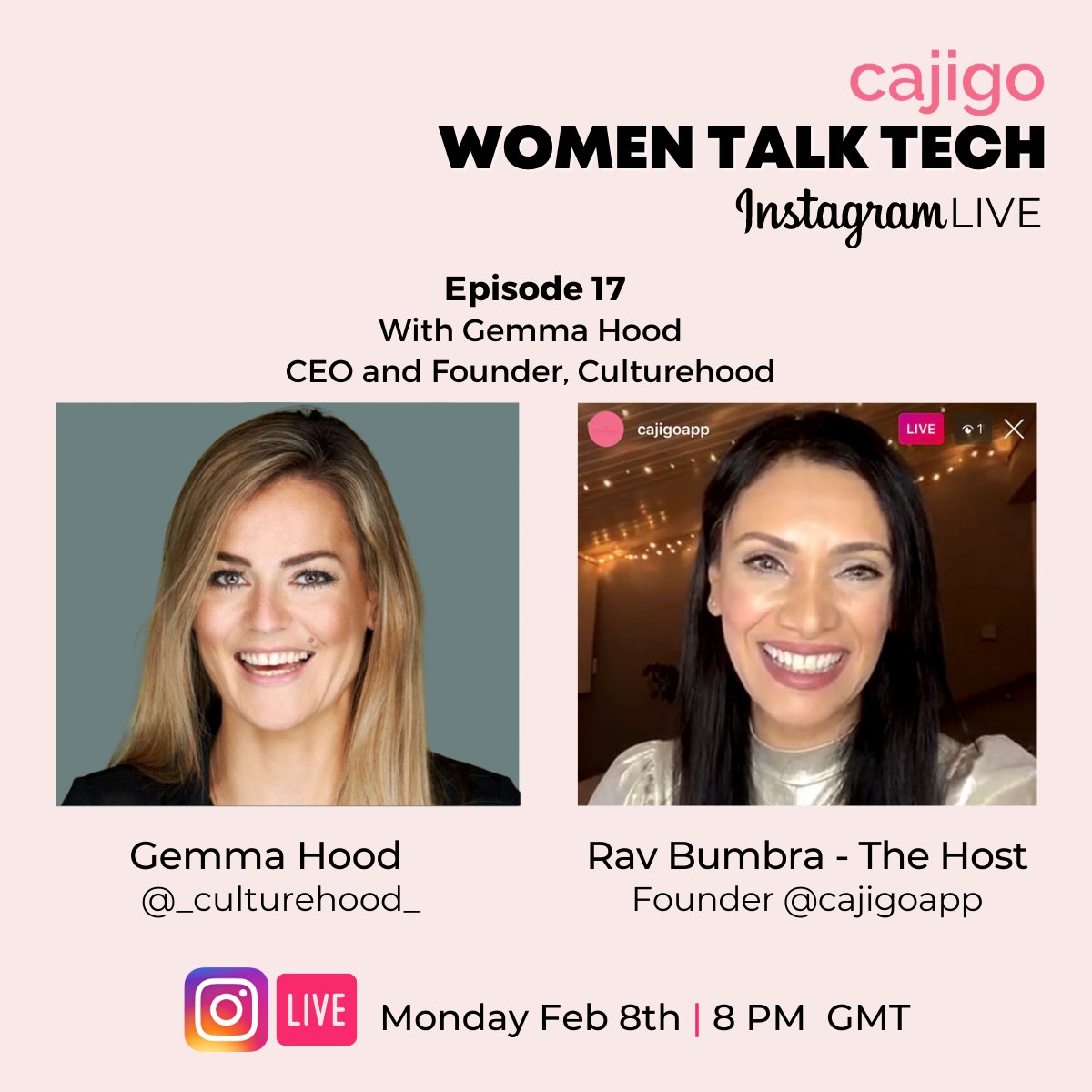 Hitting you with some #MondayMotivation tonight💥

How to accelerate your career to C-Level with <a href="/GemmaHood/">Gemma</a> tonight on #WomenTalkTech

Set your alarms ⏰
8PM GMT | #instalive 

#womenintech #diversity #gendergap #rolemodels