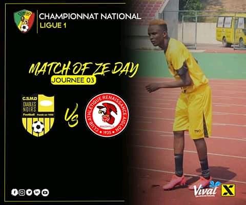 DiablesN's tweet photo. ⚽MATCH OF ZE DAY⚽
🆚CARA
🏆National Ligue 1 | Journée 3
🏟️Alphonse Massamba Debat
🕟15h
🚷❌Match a huis clos
#️⃣#DiablesNoirsCARA #Ligue1 #YakaDiaMama https://t.co/hZ0JmaLYG7