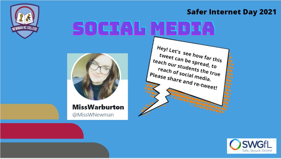 MissWarburton (@misswnewman) on Twitter photo - Internet do your thing! Let's see the real reach of social media by sharing, and re-tweeting! #NewmanInternetSafe #SaferInternetDay #VocationNotOccupation <a href="/NewmanRCCollege/">Newman Catholic College</a> <a href="/SWGfL_Official/">SWGfL - Safe, Secure, Online</a> - Internet do your thing! Let's see the real reach of social media by sharing, and re-tweeting! #NewmanInternetSafe #SaferInternetDay #VocationNotOccupation <a href="/NewmanRCCollege/">Newman Catholic College</a> <a href="/SWGfL_Official/">SWGfL - Safe, Secure, Online</a>