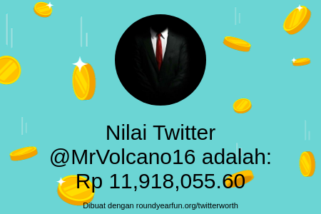 MrVolcano16's tweet photo. Nilai Twitter Saya adalah: Rp 11,918,055.60

Temukan milikmu dengan https://t.co/x2KYyahHHm

⠀ https://t.co/OfEWT0viDG