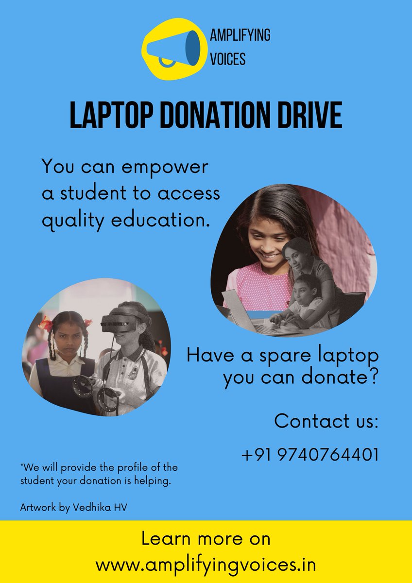 We have a number of students in need of laptops. Do reach out if you can help. Also, do retweet to help spread the word. Thank you! 🙂

#technologyinlearning #technologyineducation #learning #helpingothers #digitalliteracy #digitaldivide #makeadifference #sharingiscaring