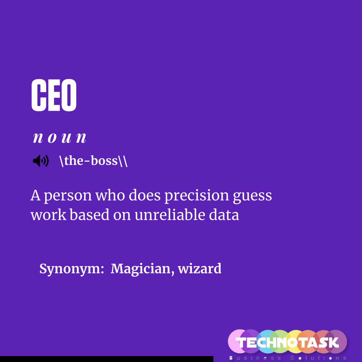 technotask's tweet photo. Looking for a wittily amusing person in an organization? Head straight towards the CEO office.
#ceo #ceolife #ceomindset #ceolifestyle #callcentrelife #callcentreproblems #callcentres #customerexperience #customerlifecyclemanagement #technotask #technotaskservicesolutions https://t.co/Tv2sWHsnCV