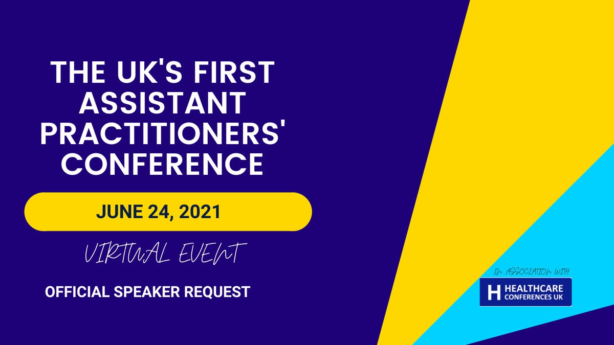 WeAPS_NHS's tweet photo. The UK's first Assistant Practitioners' conference - speaker request https://t.co/dQmnDCzmW8 https://t.co/SwAmoDB6Sk
