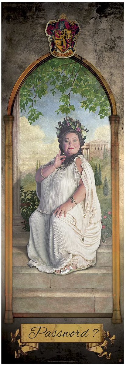 Potterheads of all ages have been pondering about the origins and the date of the Fat Lady whose portrait gives access to Gryffindor Tower.I'd like to provide you with some archaeological & art historical clues for better understanding this extraordinary figure. It's a thread.