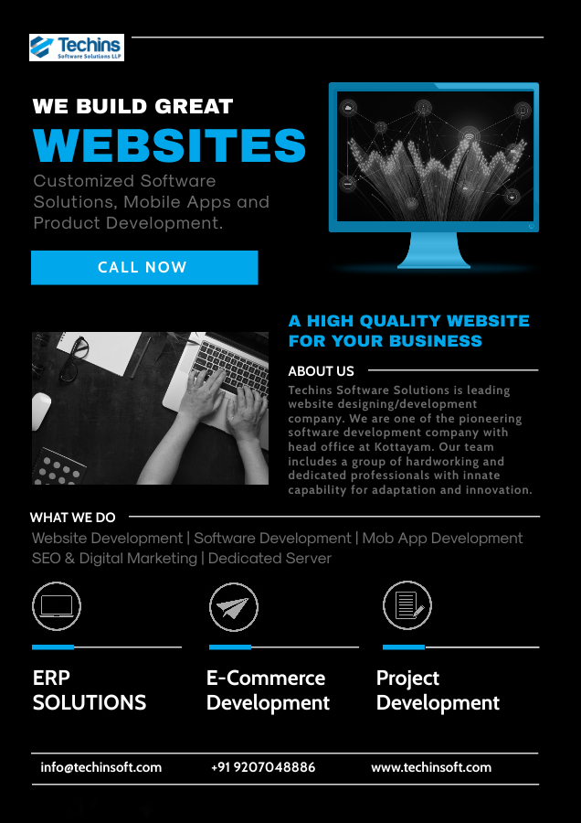 TechinSoftware's tweet image. Customized Software Solutions, Mobile Apps and Product Development
Techins Software Solutions 
Web Development Mobile Apps Digital Marketing SEO Software Development
9207048886
techinsoft.com

#seo #digitalmarketing #webdevelopment #softwaredevelopment #website