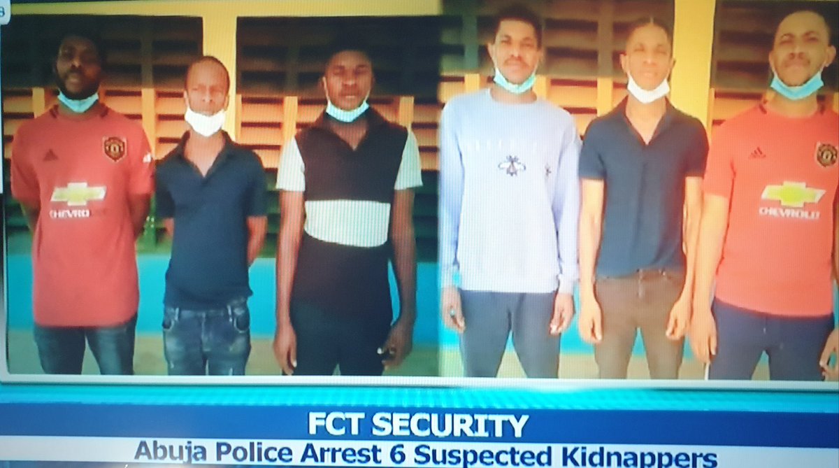 FCT Police Command arrested 6 Fulani Kidnappers along Apo axis 

Frank Ozor 26 yrs, 
Nweke Uche 19 yrs,
Chester Uzor 25 yrs,
Chukwu Bethrand 27 yrs,
Chukwu Samuel 25 yrs and Kelechi Ngene 26 yrs

Don’t say anything, just retweet