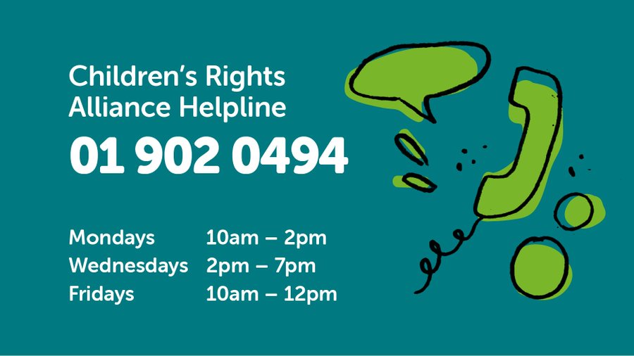 ChildRightsIRL's tweet photo. We know this is a worrying and uncertain times for children, young people, and their families. Our helpline is here if you are worried about your child’s right in areas like #education, #disability, #onlinesafety

Our Helpline is open 10am today
Email: help@childrensrights.ie https://t.co/GIUENoXgGU