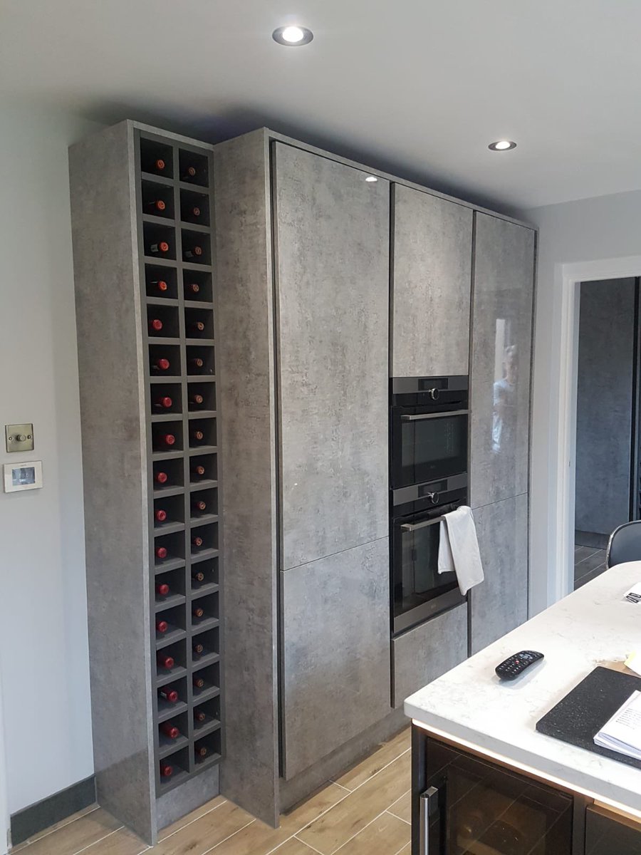 DPGoodwinelec's tweet image. Preview of this gorgeous kitchen we are installing. We love the addition of the wine rack incorporated into the units. 

@wrenkitchens