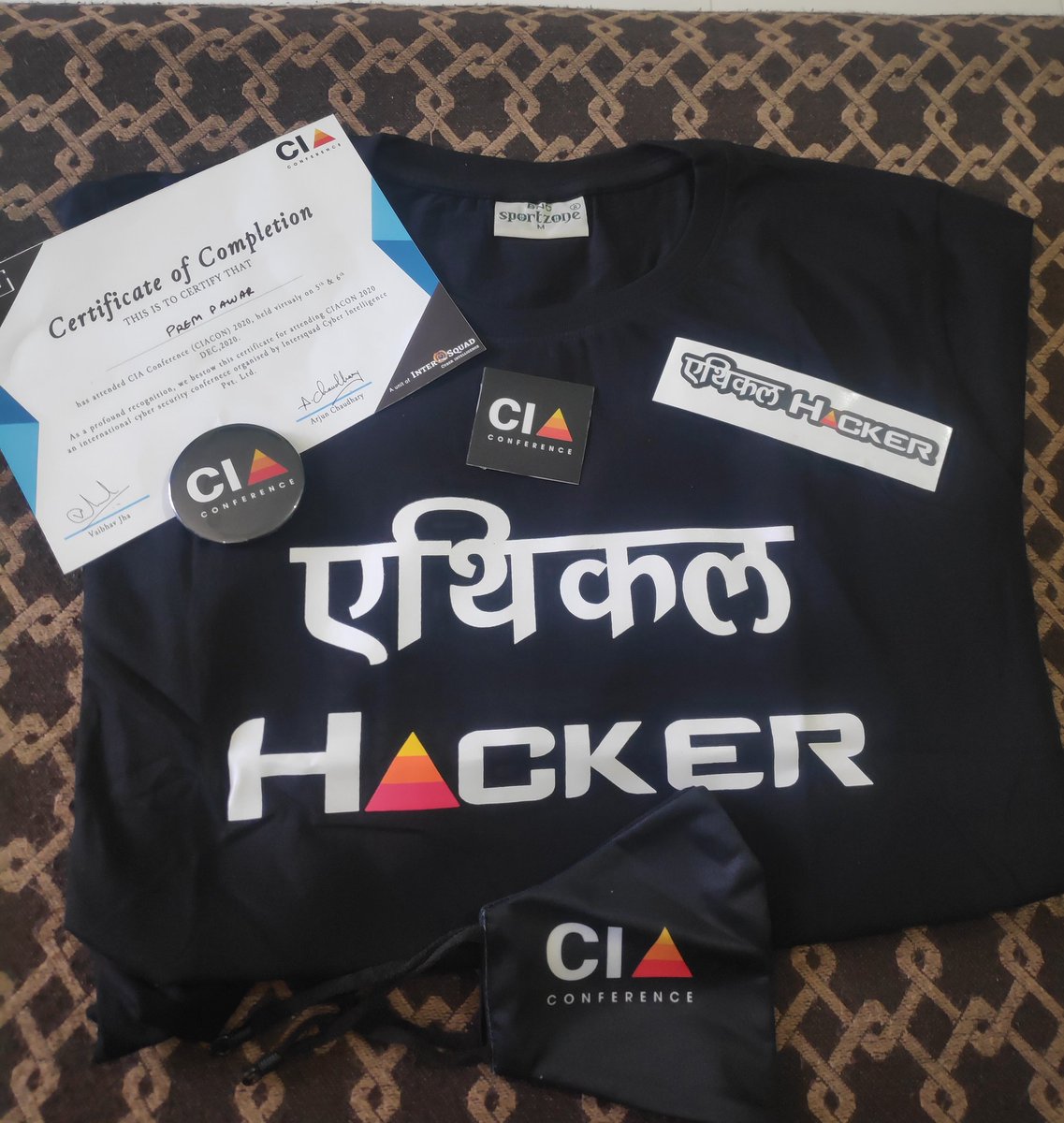 Amazing goodies received from @CiaConference ...
Thank you so much #ciacon and @vaibhavkrjha sir for this opportunity. 
#ciaconference  
#ciacon2020