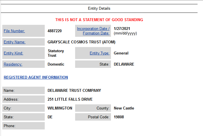 16/ The Cosmos Grayscale trust was also recently registered on 27th Jan signalling potential institutional interest in investing in the asset.
