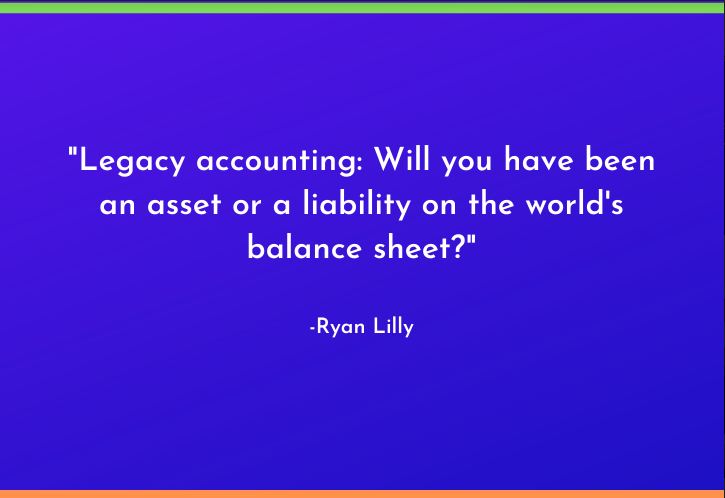 OneAccountingS1's tweet image. Legacy accounting: Will you have been an asset or a liability on the world's balance sheet?
~ Ryan Lilly
#accounting_software #liability #asset #balancesheet #Ryan_lilly