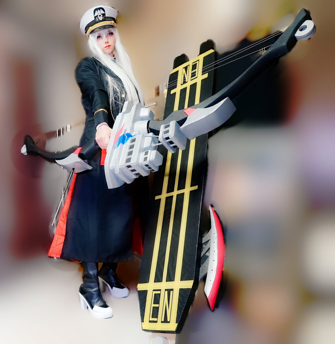 蘭藤ルピナ コスプレ Cosplay Azul Lane Uss Enterprise 天の光は全て 星 海の光は全て敵 指揮官 争いのない日は果たして来るのだろうか アズールレーン アズレン エンタープライズ Azurlane T