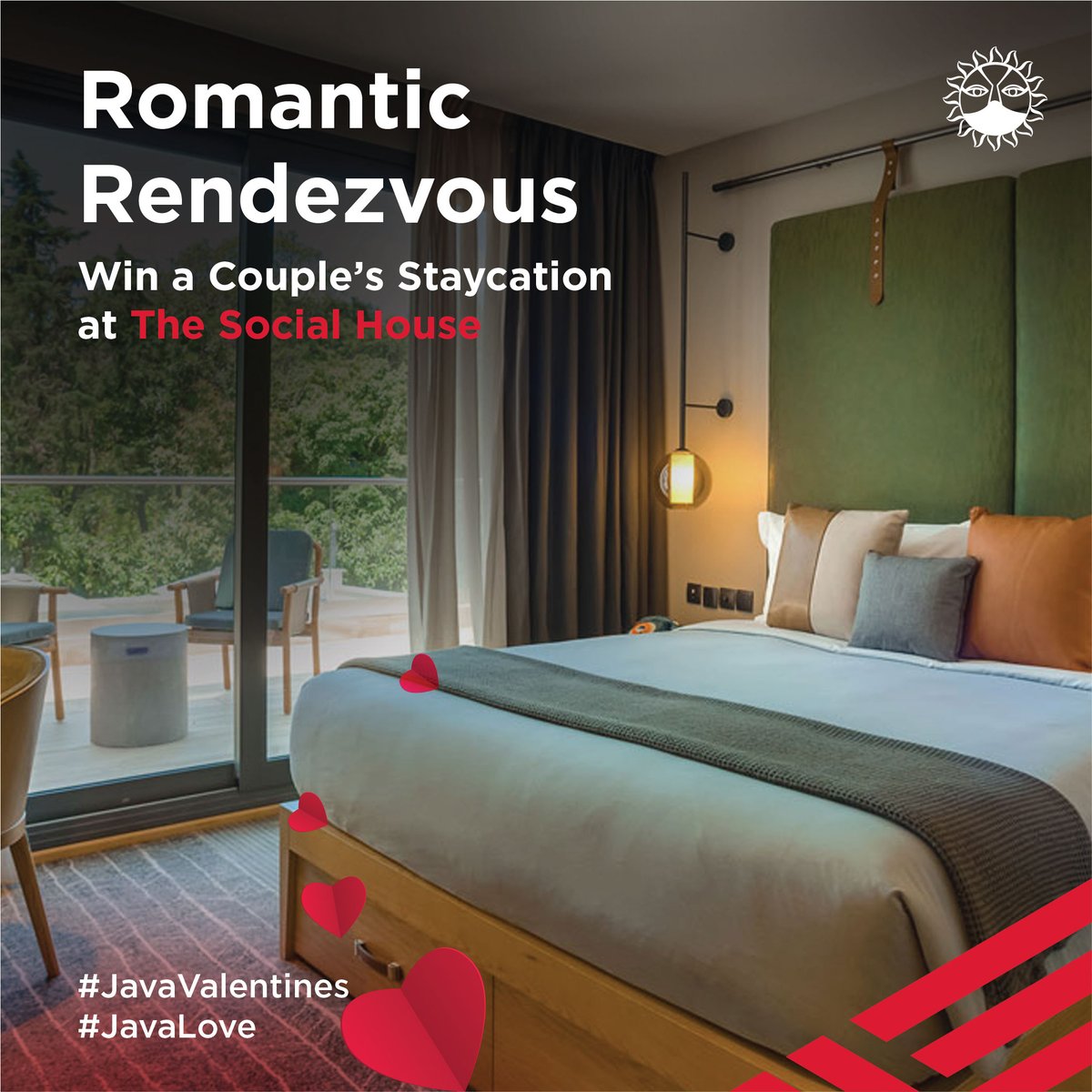javahouseafrica's tweet photo. We’re serving up vibes on vibes this Valentine's week by giving a lucky couple a Full-board staycation at The Social House. All you need to do is post a couple’s selfie while at Java (food and drink included), tag Java House and use the hashtag #JavaValentines in your caption. https://t.co/LV6getFlV6