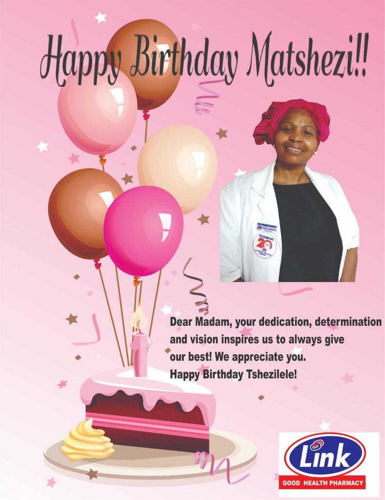 ElliotLink's tweet photo. Happy Birthday to our Boss Lady!!💝🍰...enjoy your day Sis'Ntutu and many more years Ndlovukazi, your work in community development does not go unnoticed 🤝🍾 https://t.co/uIwB53lK0J
