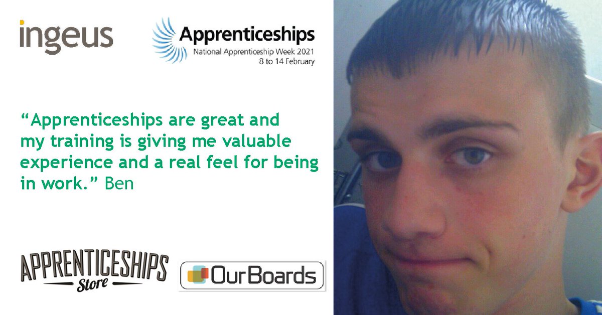 Proud Ben from Stockport wants to share his experience of being on a supported apprenticeship scheme during #NationalApprenticeshipWeek. Read about Ben’s success:

ingeus.com/uk/news/appren… 

#BuildTheFuture #Ingeus <a href="/AppStore_SK/">Apprenticeship Store</a> #GreaterManchester #MayorOfGM