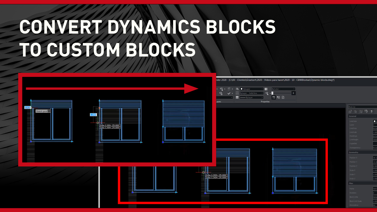 ▶️Use dynamic blocks created with AutoCAD as they are. They will keep their intelligence and parameters in ARES Commander. Watch a video here graebert.com/blog/videos/yo…