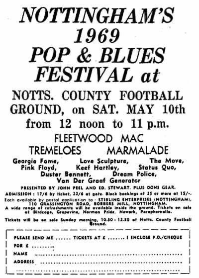 cooksp's tweet photo. What a line up at @Official_NCFC in 1969 including @MickFleetwood #FleetwodMac @pinkfloyd & #TheMove !! https://t.co/EkvcZG8MUm